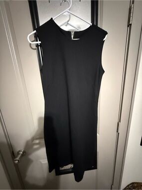 J. McLaughlin Sleek Black Sleeveless Midi Dress